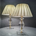 set lampade da tavolo in cristallo elegante per soggiorno